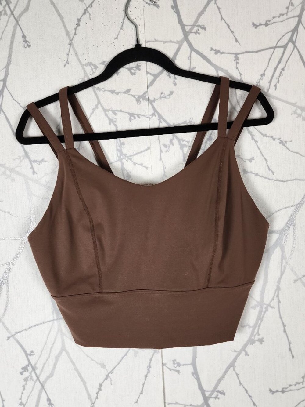 Popflex Brown Strappy Longline Bra Crop Top